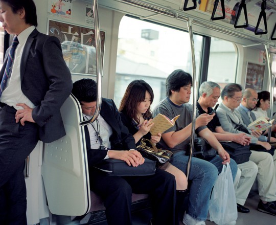 On the Chuo Line to Tachikawa, Tokyo, 2009
