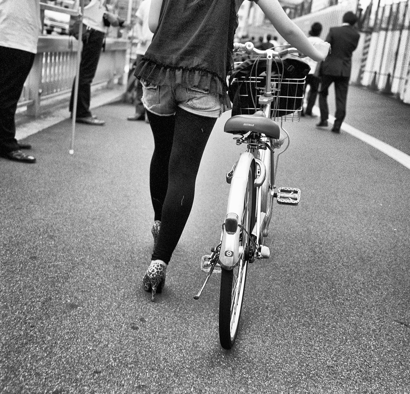 Girl with bicycle, Shinjuku, Tokyo 2009